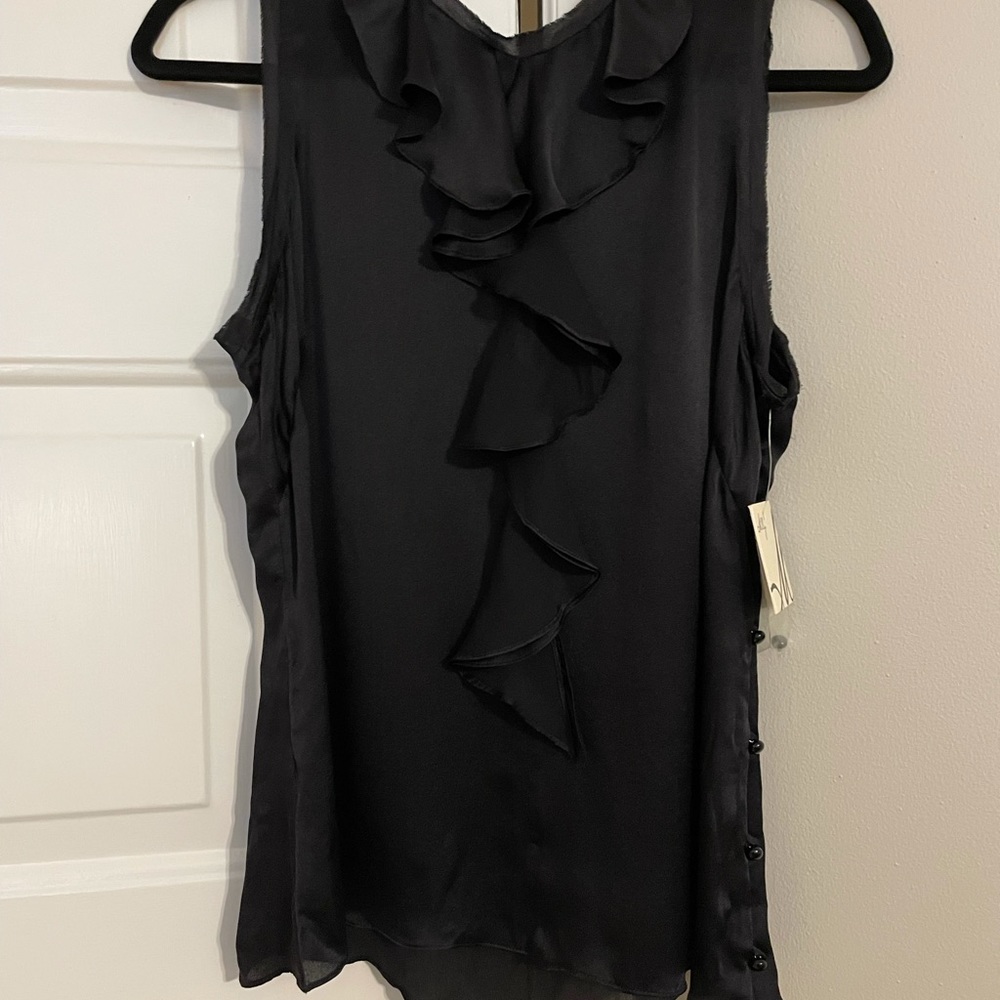 NWT, Milly, size 12, black, sleeveless blouse